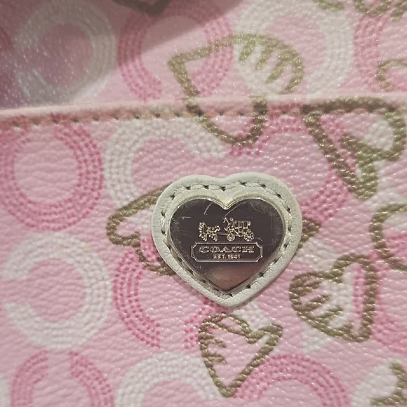 Coach Pink and Gold Crossbody Bag - Picture 2 of 6